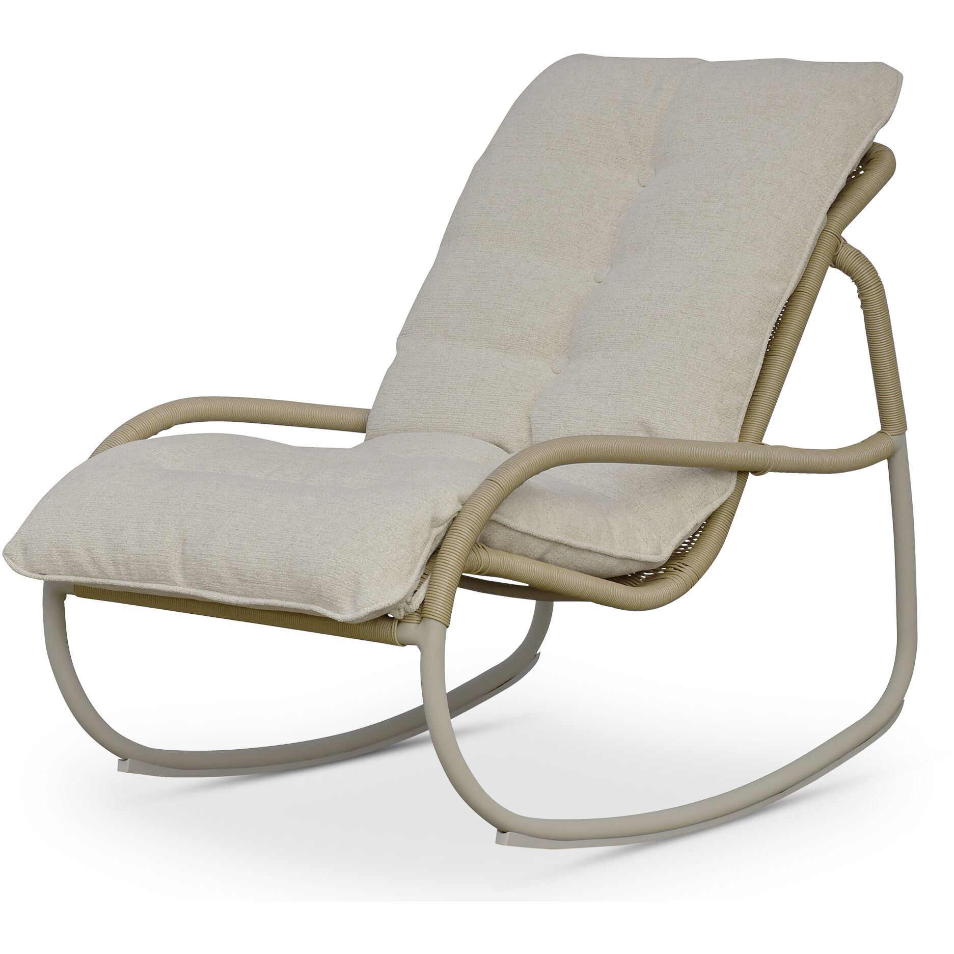 Lyra Beige Outdoor Rocking Chair, King
